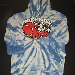 🌊💙 Lonley Hearts Club “MORE LOVE” TIE DYE HOODIE 💙🌊Adult Medium | NWT